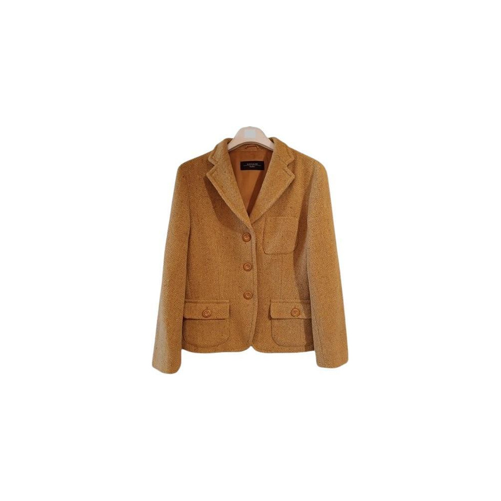 Max Mara - Giacca da donna in pura lana vergine color beige gid031-Italianfashionglam Max Mara - Giacca da donna in pura lana vergine color beige gid031-Italianfashionglam