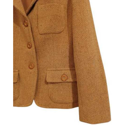 Max Mara - Giacca da donna in pura lana vergine color beige gid031-Italianfashionglam