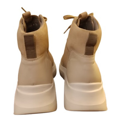 Grenson - Sneakers da donna in vera pelle di color sabbia - sc023 - Italianfashionglam