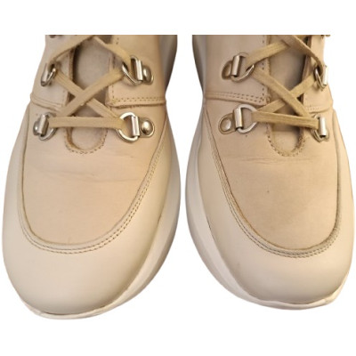 Grenson - Sneakers da donna in vera pelle di color sabbia - sc023 - Italianfashionglam
