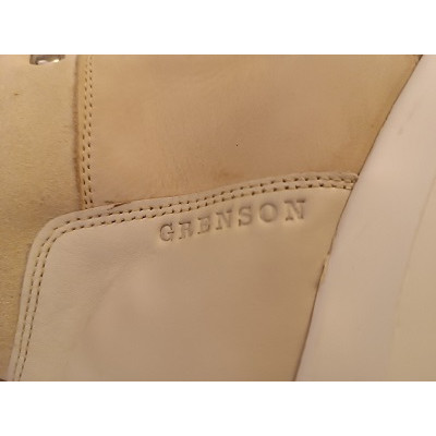Grenson - Sneakers da donna in vera pelle di color sabbia - sc023 - Italianfashionglam