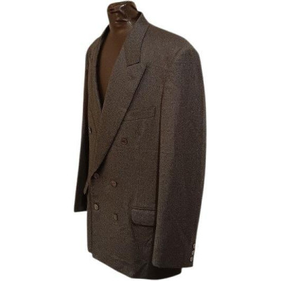 Pierre Cardin - Giacca da uomo a doppio petto in cashmere grigio - acu034 - Italianfashionglam
