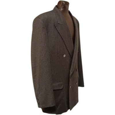 Pierre Cardin - Giacca da uomo a doppio petto in cashmere grigio - acu034 - Italianfashionglam
