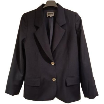 Luisa Spagnoli - Giacca da donna in pura lana vergine di color blu scuro - gid045 - Italianfashionglam
