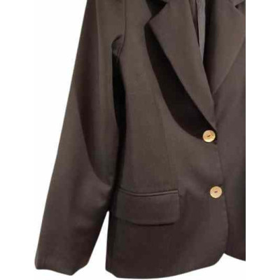 Luisa Spagnoli - Giacca da donna in pura lana vergine di color blu scuro - gid045 - Italianfashionglam