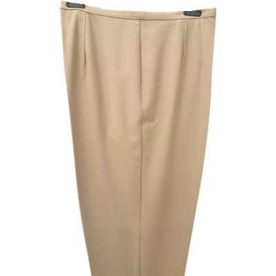 Marina Rinaldi - Pantalone da donna in lana color beige - pnd172 - Italianfashionglam