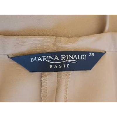 Marina Rinaldi - Pantalone da donna in lana color beige - pnd172 - Italianfashionglam