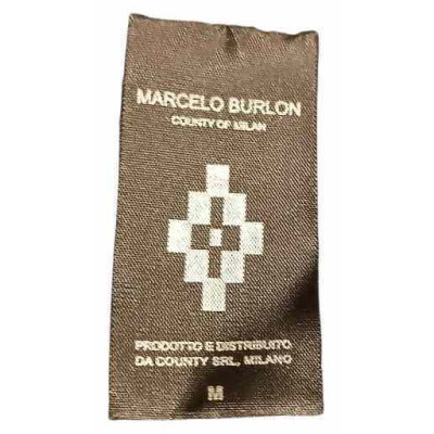 Marcelo Burlon - Pantalone da uomo in cotone nero - Italianfashionglam