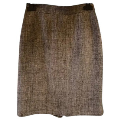 Sportmax - Gonna tubino in tessuto di lino color grigio - gne073 - Italianfashionglam