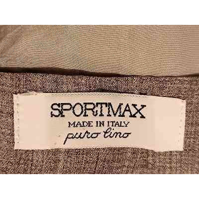 Sportmax - Gonna tubino in tessuto di lino color grigio - gne073 - Italianfashionglam