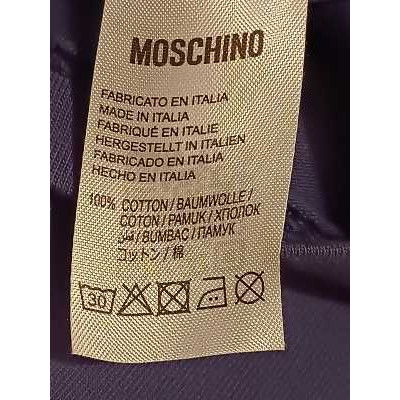 Moschino - T- shirt da donna in tessuto di cotone blu scuro - bls017 - Italianfashionglam