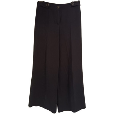 Moschino - Pantalone da donna palazzo in acetato nero - pnd082 - Italianfashionglam