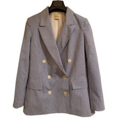 Dixie - Blazer da donna in cotone rigato color blu bianco - gid125 - Italianfashionglam