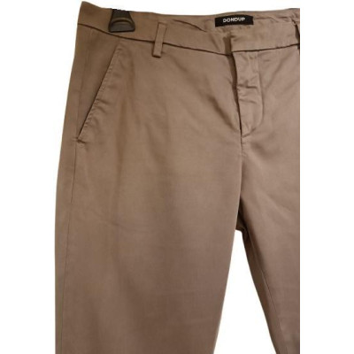 Dondup - Pantalone slim da uomo in cotone beige - puo084 - Italianfashionglam