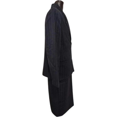 Elena Mirò - Tailleur di lana blu scuro in gessato grigio - cmd001 - Italianfashionglam
