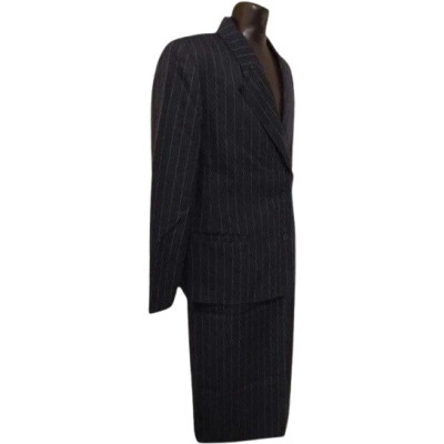 Elena Mirò - Tailleur di lana blu scuro in gessato grigio - cmd001 - Italianfashionglam