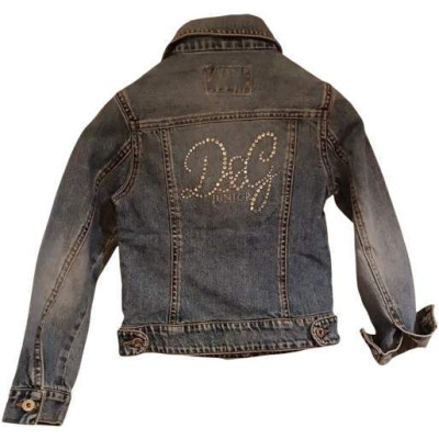 Dolce&Gabbana - Giubbino bimba cotone blue jeans stinto  - giud055 - Italianfashionglam