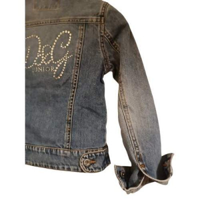 Dolce&Gabbana - Giubbino bimba cotone blue jeans stinto  - giud055 - Italianfashionglam