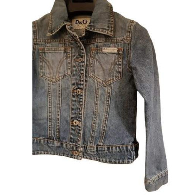Dolce&Gabbana - Giubbino bimba cotone blue jeans stinto  - giud055 - Italianfashionglam