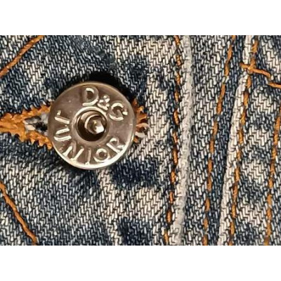 Dolce&Gabbana - Giubbino bimba cotone blue jeans stinto  - giud055 - Italianfashionglam