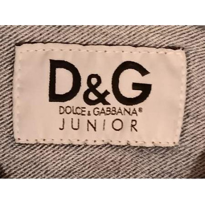 Dolce&Gabbana - Giubbino bimba cotone blue jeans stinto  - giud055 - Italianfashionglam