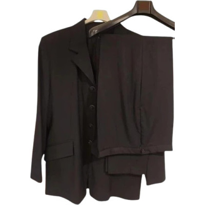 Completo donna giacca pantalone in lana di colore nero - cmd004 - Italianfashionglam