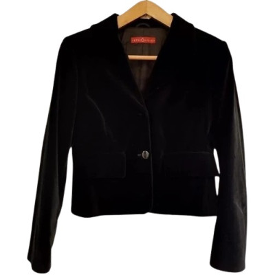 Stilò Noir - Completo da donna in velluto di colore nero - cmd005 - Italianfashionglam