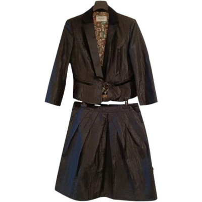 Burani Collezioni - Abito da donna in cotone giacca e gonna blu scuro - cmd011 - Italianfashionglam
