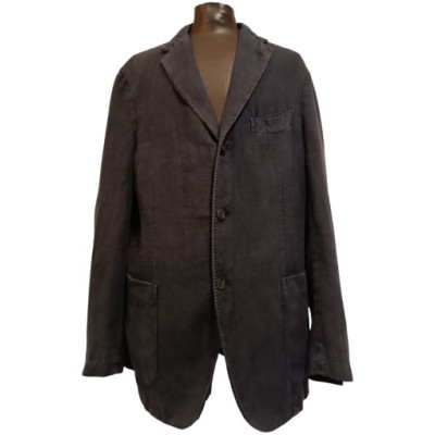 Boglioli - Giacca da uomo in lino grezzo colore blue navy - Italianfashionglam