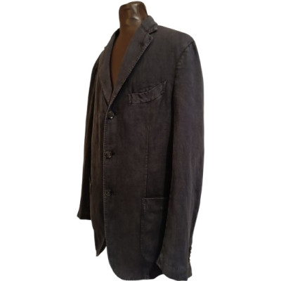 Boglioli - Giacca da uomo in lino grezzo colore blue navy - Italianfashionglam