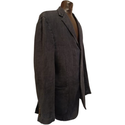 Boglioli - Giacca da uomo in lino grezzo colore blue navy - Italianfashionglam