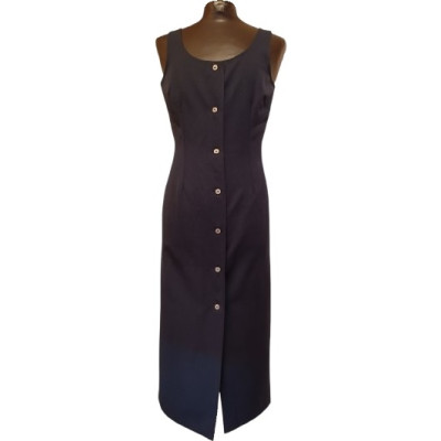 Fendissime - Abito tubino lungo in lana colore blu scuro - Italianfashionglam