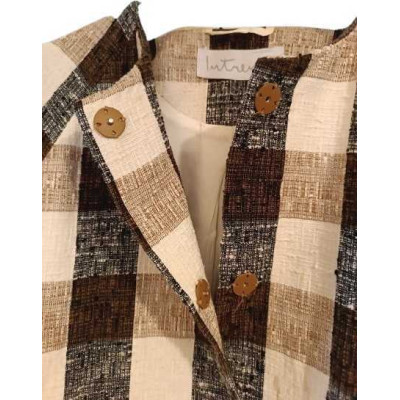 Intrend - Giacca da donna in cotone a quadri multi color - Italianfashionglam