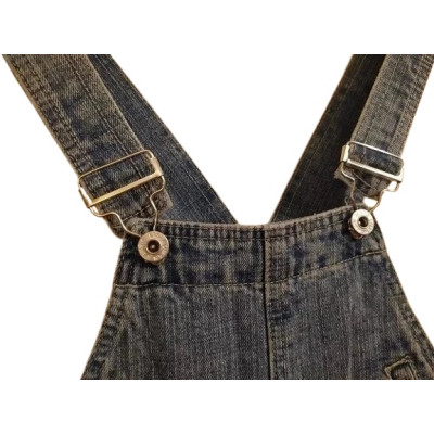 List Woman - Salopette da donna in cotone blue jeans stinto - Italianfashionglam