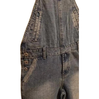List Woman - Salopette da donna in cotone blue jeans stinto - Italianfashionglam