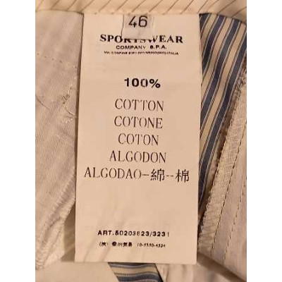 C.P. Company - Pantalone da donna in cotone a righe blu e bianco - Italianfashionglam