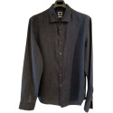 Bagutta - Camicia uomo in tessuto di puro lino color blu - Italianfashionglam