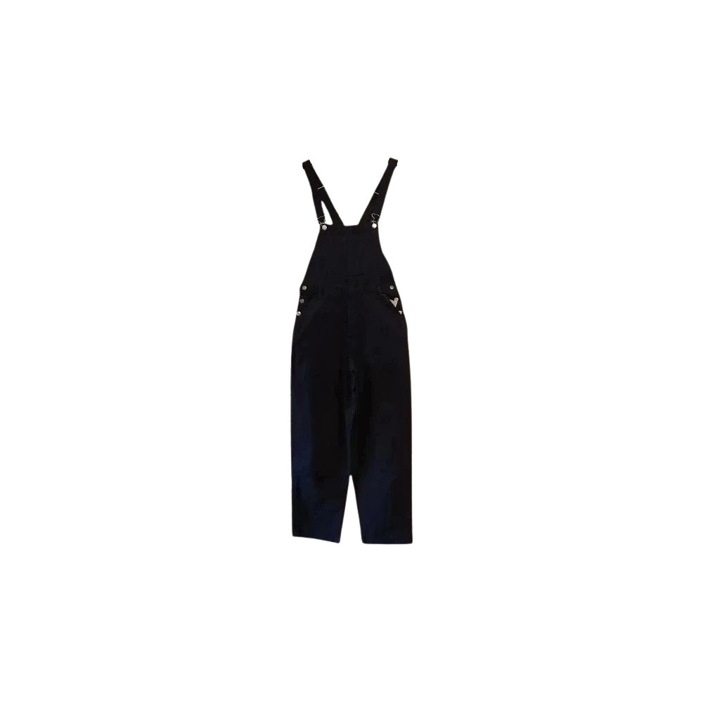 Le Griff - Salopette da donna in puro cotone denim color nero - Italianfashionglam Le Griff - Salopette da donna in puro cotone denim color nero - Italianfashionglam