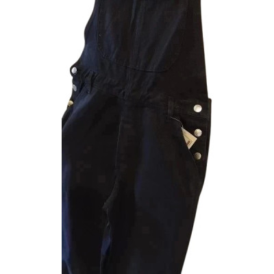 Le Griff - Salopette da donna in puro cotone denim color nero - Italianfashionglam