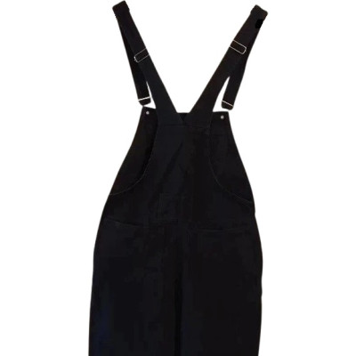 Le Griff - Salopette da donna in puro cotone denim color nero - Italianfashionglam