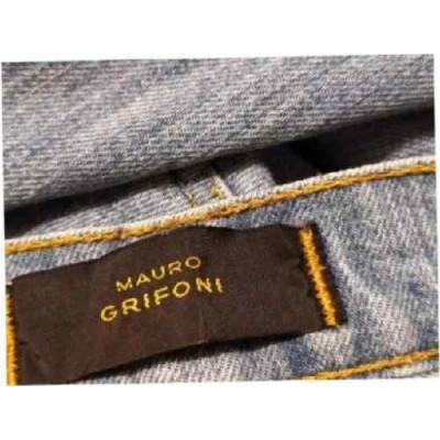Mauro Grifoni - Blue jeans trendy donna in cotone stinto Italianfashionglam