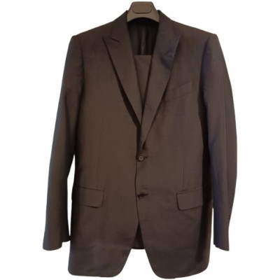 Canali - Abito completo da uomo in pura seta color nero lucido - Italianfashionglam