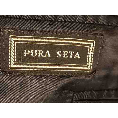 Canali - Abito completo da uomo in pura seta color nero lucido - Italianfashionglam