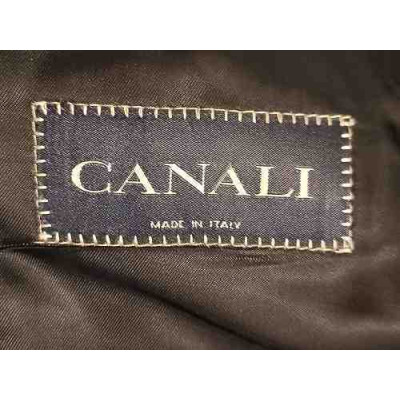 Canali - Abito completo da uomo in pura seta color nero lucido - Italianfashionglam