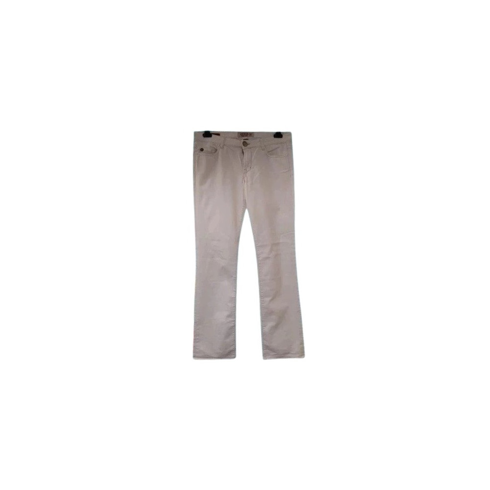 Guess - White jeans da donna in cotone denim vita bassa - Italianfashionglam Guess - White jeans da donna in cotone denim vita bassa - Italianfashionglam