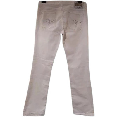 Guess - White jeans da donna in cotone denim vita bassa - Italianfashionglam