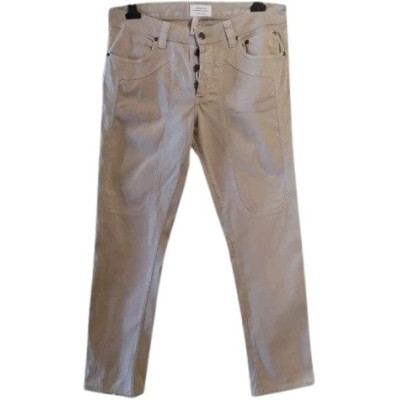 Jeckerson - Pantalone da donna in cotone di colore beige - Italianfashionglam
