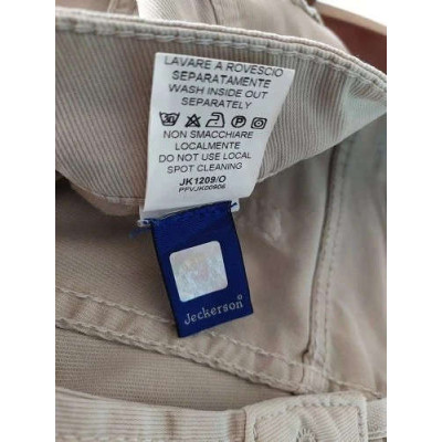 Jeckerson - Pantalone da donna in cotone di colore beige - Italianfashionglam