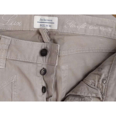 Jeckerson - Pantalone da donna in cotone di colore beige - Italianfashionglam
