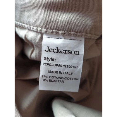 Jeckerson - Pantalone da donna in cotone di colore beige - Italianfashionglam